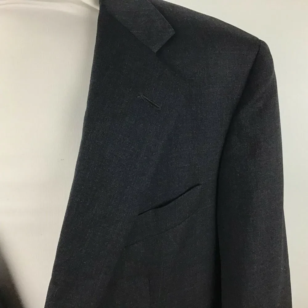 Brooks Brothers 40 L Super 110 Wool Coat Men's 2B Gray Jacket‎